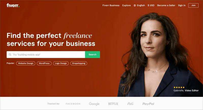 Fiverr 首页